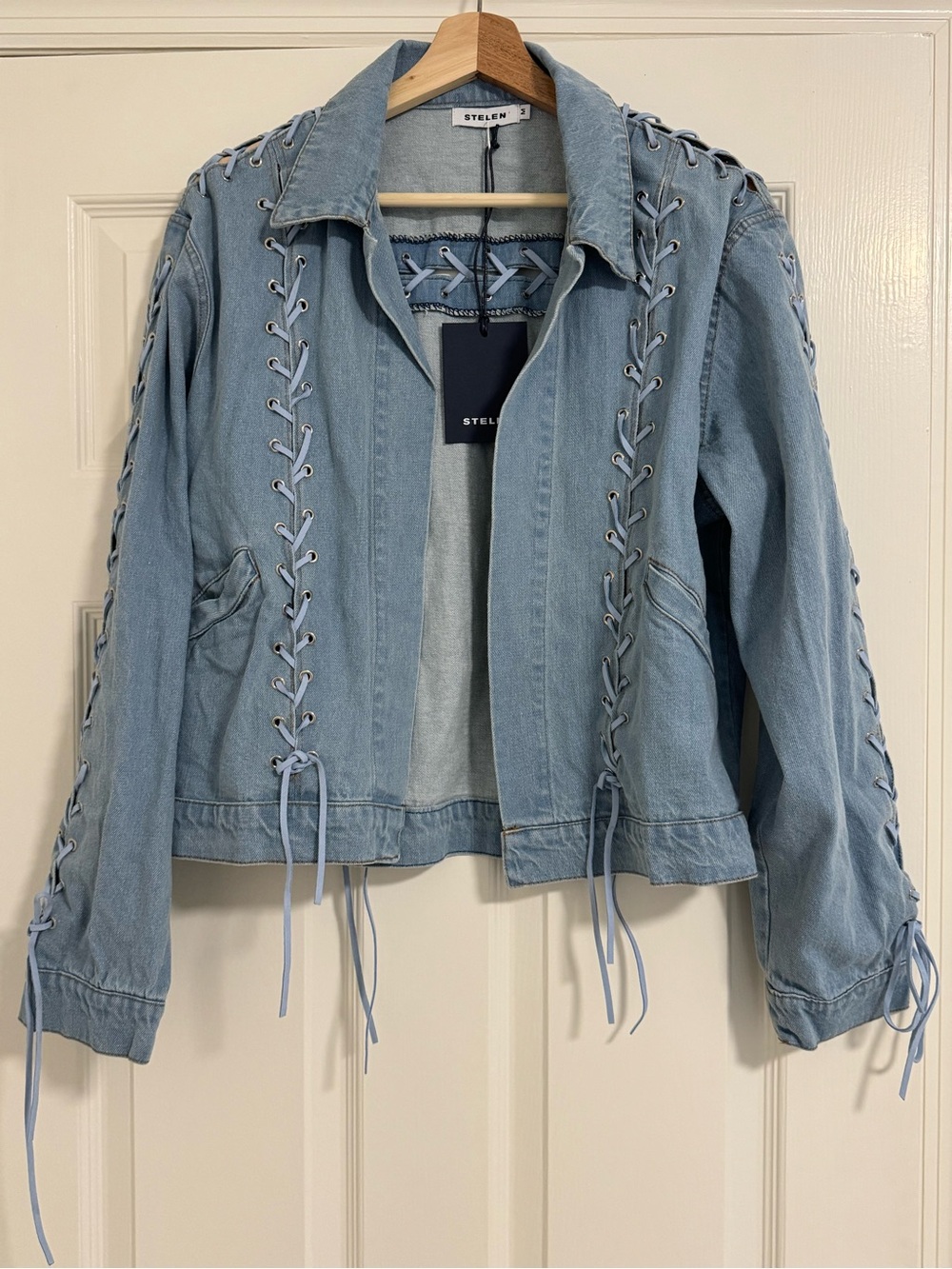 Stelen Lace-Up Denim Jacket